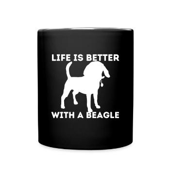 La vie est meilleure avec un beagle - Beagle Dog Lover - Mug uni - noir - Devant