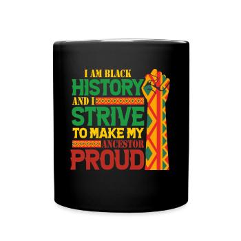 Black History Month Black History - Tasse einfarbig - Schwarz - Vorne