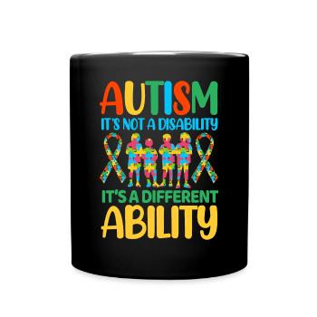 Autism Autistic - Full Colour Mug - black - Front