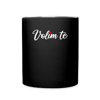 Volim te, i love serbian - Tasse einfarbig - Schwarz - Vorne