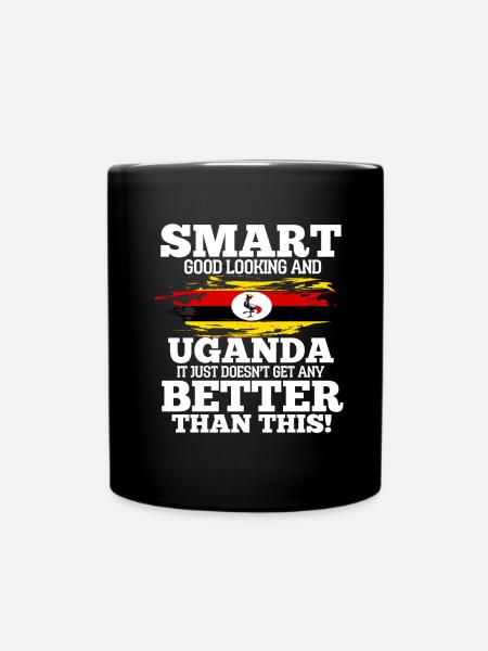 Uganda - Tasse einfarbig - Schwarz