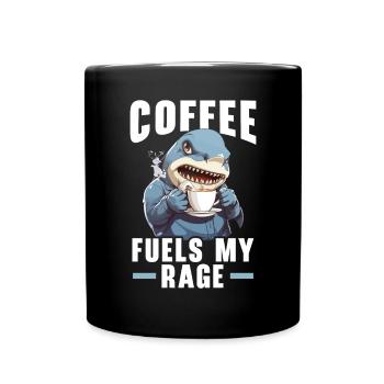 Kaffeehai-Liebhaber Meeresbiologie Koffein-Trinker - Tasse einfarbig - Schwarz - Vorne