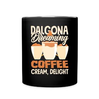 Dalgona Dreaming Café, Crème, Délice - Mug uni - noir - Devant