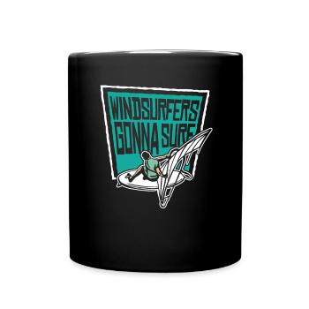Les véliplanchistes vont à Surf Surfer Surfer - Mug uni - noir - Devant