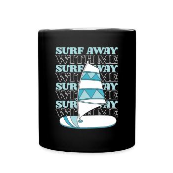 Surfez avec moi Surfer Surfer Sports nautiques - Mug uni - noir - Devant