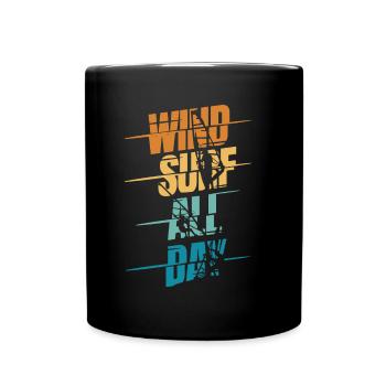 Windsurf All Day Water Sports Surfers Surfers - Full Colour Mug - black - Front