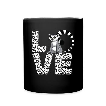 Lémurien à queue annelée - Mug uni - noir - Devant