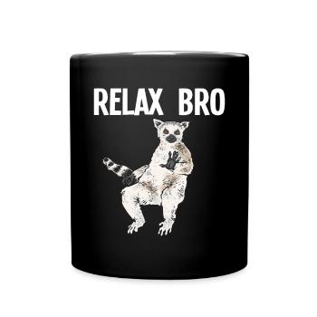 Lémurien à queue annelée - Mug uni - noir - Devant