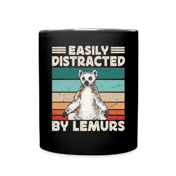 Lémurien à queue annelée - Mug uni - noir - Devant
