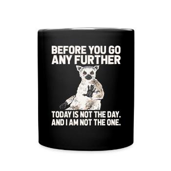 Lémurien à queue annelée - Mug uni - noir - Devant