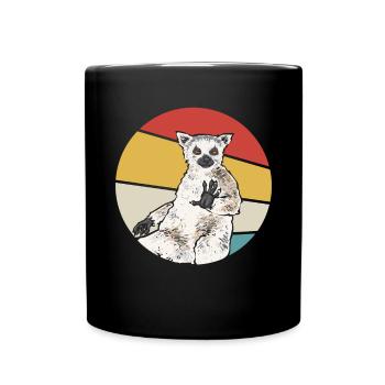 Lémurien à queue annelée - Mug uni - noir - Devant