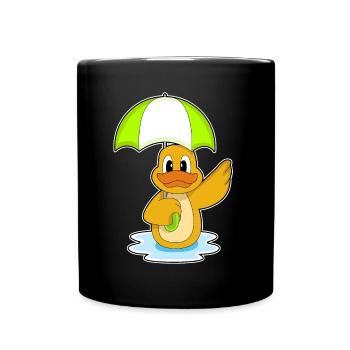 Duck Umbrella - Full Colour Mug - black - Front