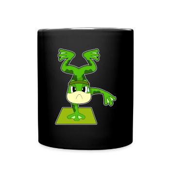 Gymnastique d’entraînement sur le poirier de grenouille - Mug uni - noir - Devant