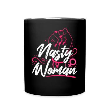 Feminist Nasty Woman - Full Colour Mug - black - Front