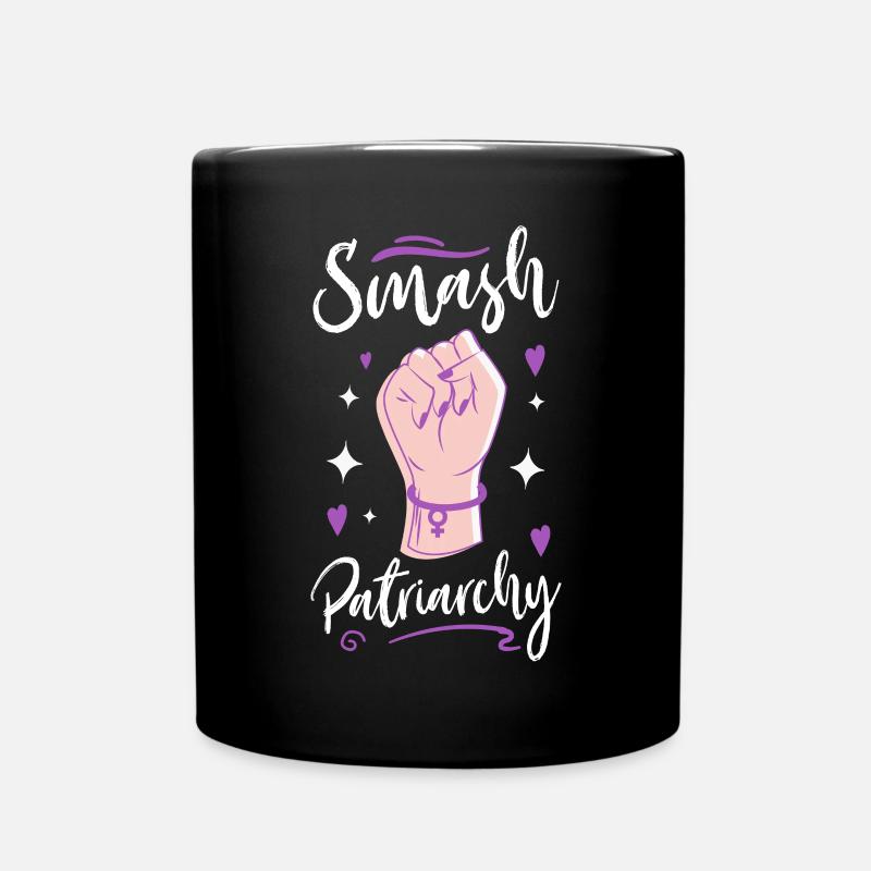 Feminist Smash Patriarchy - Tasse einfarbig - Schwarz
