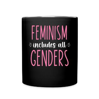 Feminist Feminism Includes All - Full Colour Mug - black - Front