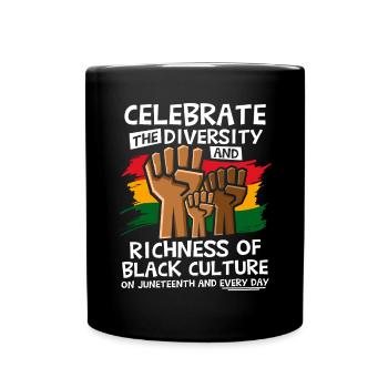 Célébrez la diversité Juneteenth - Mug uni - noir - Devant