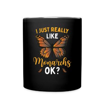Monarchfalter-Insekt - Tasse einfarbig - Schwarz - Vorne