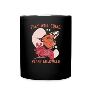 T-shirt papillon monarque asclépiade - Mug uni - noir - Devant