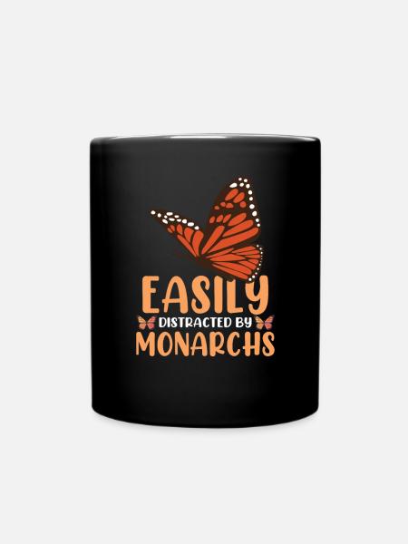 Leicht abgelenkt von Monarchen - Tasse einfarbig - Schwarz