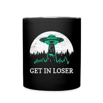 Ufo Alien - Tasse einfarbig - Schwarz - Vorne