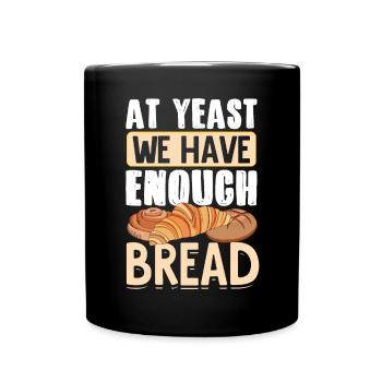 Drôle de boulanger cuisant du pain - Mug uni - noir - Devant