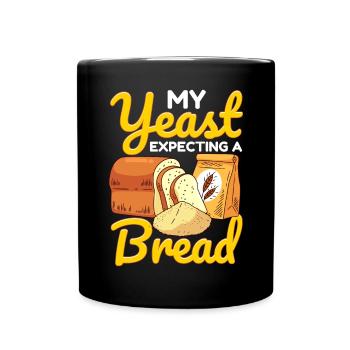 Drôle de boulanger cuisant du pain - Mug uni - noir - Devant