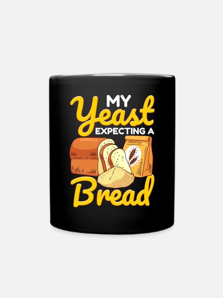 Lustiger Brotbacken-Bäcker - Tasse einfarbig - Schwarz