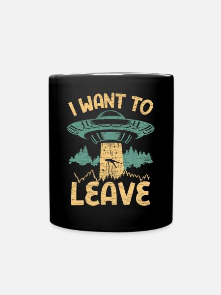 Alien Abduction Ufo Geschenk - Tasse einfarbig - Schwarz
