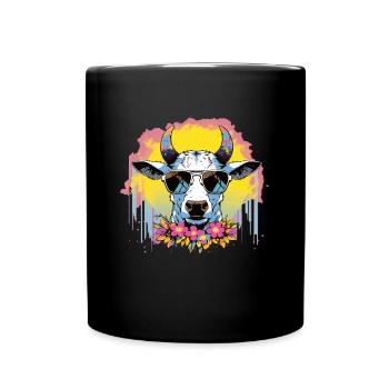 Cow Cow Head Cows Agriculture Cow Farmer - Full Colour Mug - black - Front