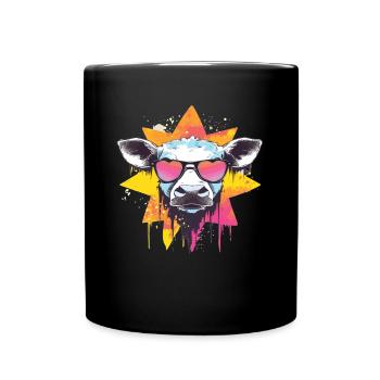 Cow Cow Head Cows Agriculture Cow Farmer - Full Colour Mug - black - Front