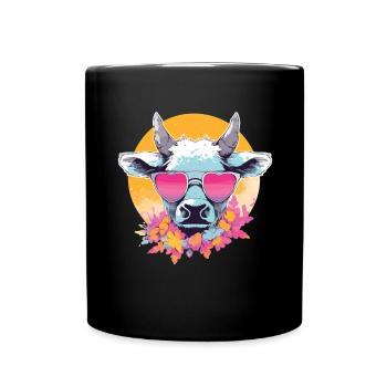 Cow Cow Head Cows Agriculture Cow Farmer - Full Colour Mug - black - Front