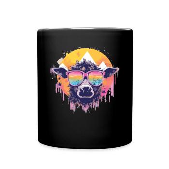 Cow Cow Head Cows Agriculture Cow Farmer - Full Colour Mug - black - Front