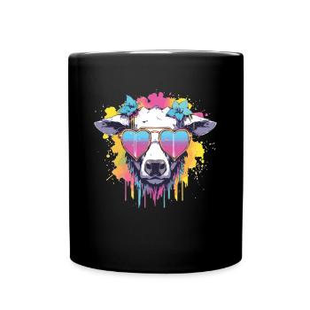 Cow Cow Head Cows Agriculture Cow Farmer - Full Colour Mug - black - Front