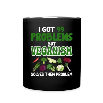 Véganisme végétalien - Mug uni - noir - Devant