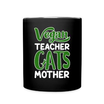 Vegan Veganism - Full Colour Mug - black - Front