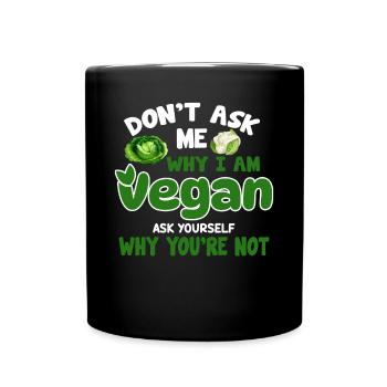 Véganisme végétalien - Mug uni - noir - Devant