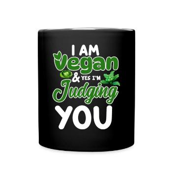 Véganisme végétalien - Mug uni - noir - Devant