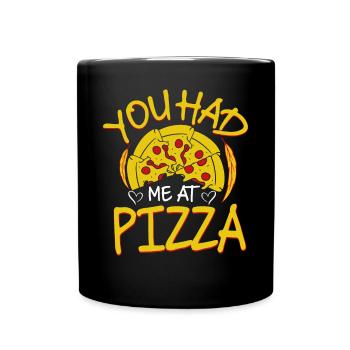 Pizza - Mug uni - noir - Devant