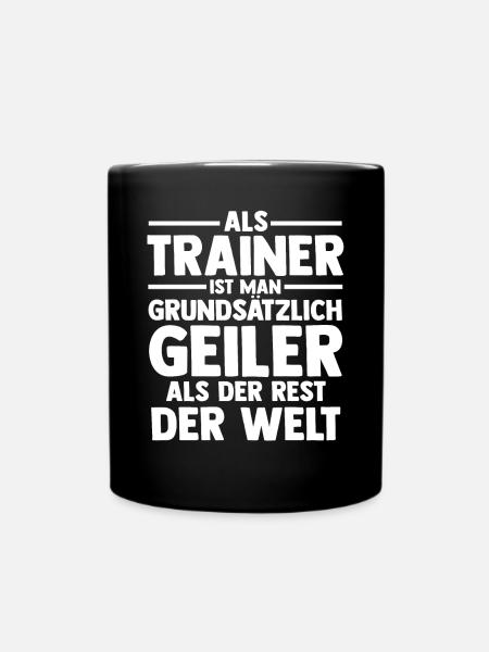 Sportmannschaft Trainer - Tasse einfarbig - Schwarz