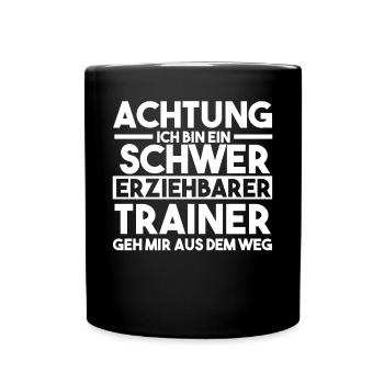 Sportmannschaft Trainer - Tasse einfarbig - Schwarz - Vorne