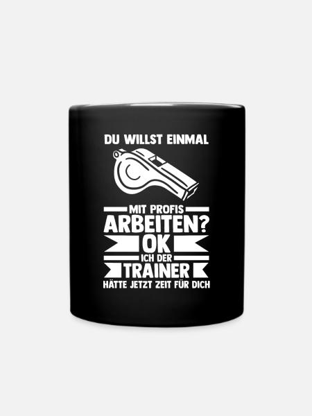 Sportmannschaft Trainer - Tasse einfarbig - Schwarz