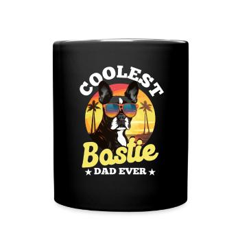 Boston Terrier Bostie Dog Breed Pet - Full Colour Mug - black - Front