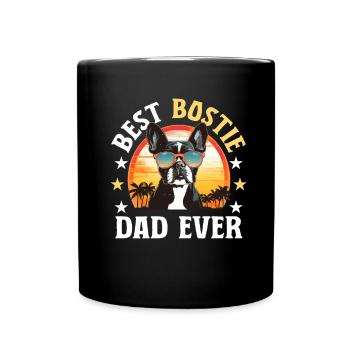 Boston Terrier Bostie Dog Breed Pet - Full Colour Mug - black - Front