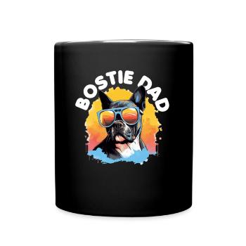 Boston Terrier Bostie Dog Breed Pet - Full Colour Mug - black - Front