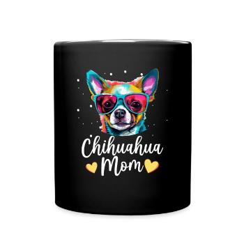 Chihuahua Chiwawa Dog Breed Pet - Chihuahua mom - Tasse einfarbig - Schwarz - Vorne