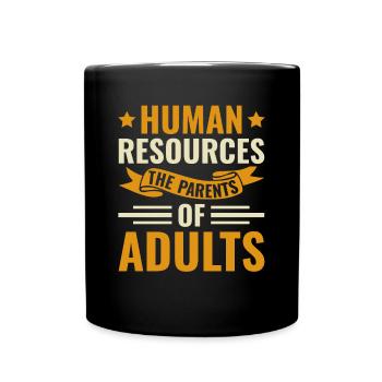 Ressources humaines Les parents d’adultes - RH - Mug uni - noir - Devant