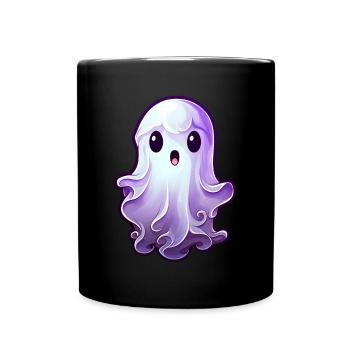 Kawaii Geist Halloween Anime - Tasse einfarbig - Schwarz - Vorne