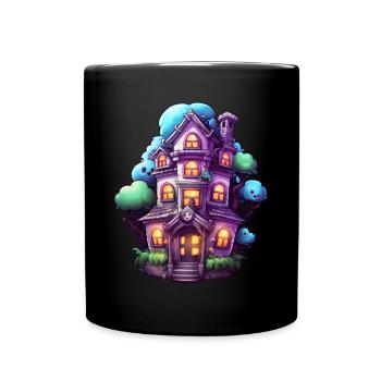 Comic Haunted House - Full Colour Mug - black - Front