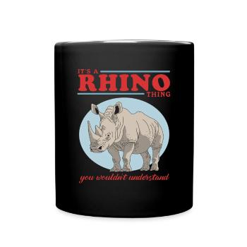 Rhinos Rhinoceros Rhinoceros Gift - Full Colour Mug - black - Front